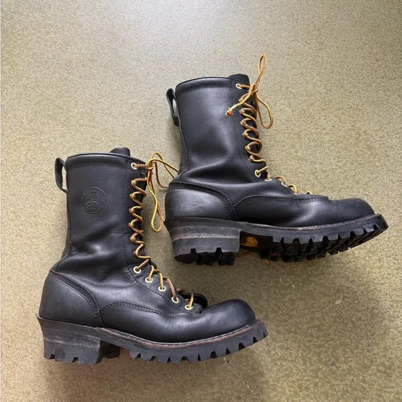 Hathorne Explorer Leather Smoke Jumper Lace-Up Boots Model H7809 Sz 8D - Picture 1 of 6